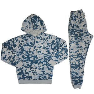 Under Armour Men's Camo Hoodie & Joggers Set Size Small Blue Gray Loose Fit